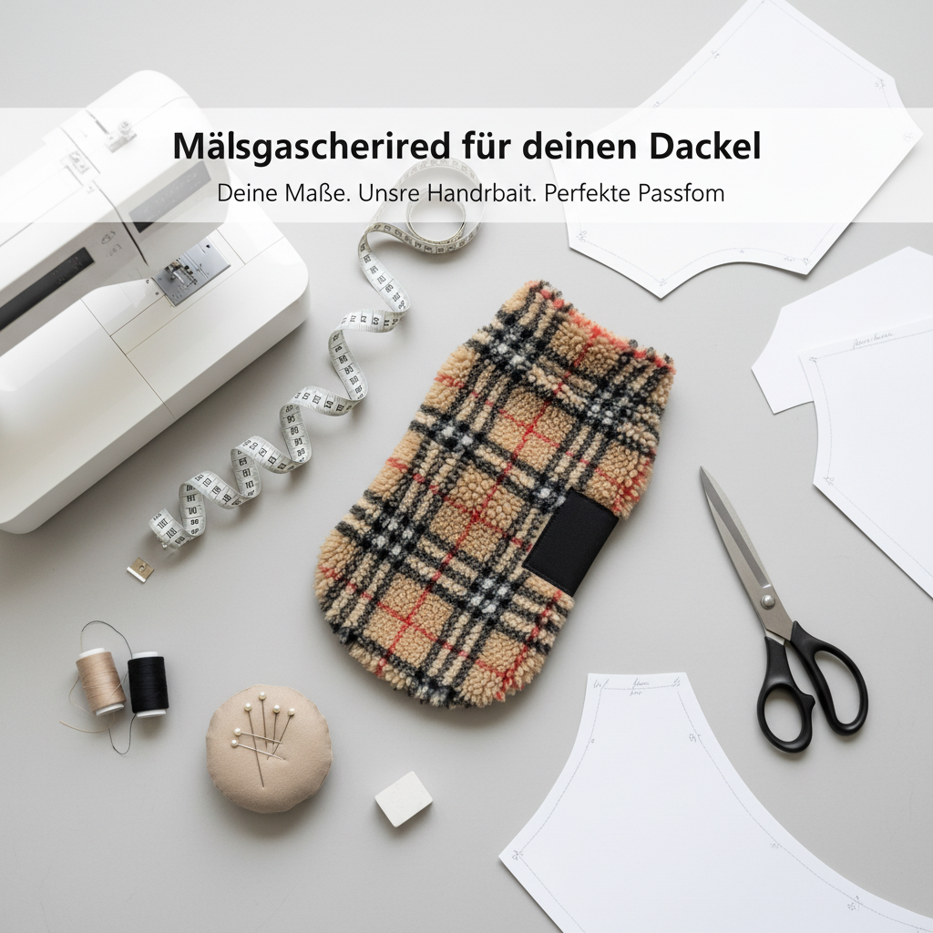 Dackel Kuschelmantel – Maßgefertigte Wärme im Schottenkaro
