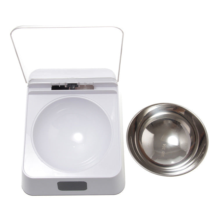 Tiernapf mit Insekten & Staubschutz – Sensor Deckel, Edelstahl, für Katzen & Hunde