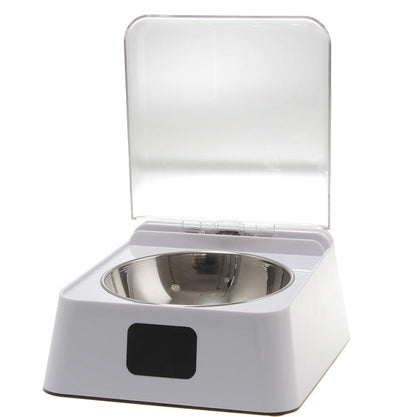 Tiernapf mit Insekten & Staubschutz – Sensor Deckel, Edelstahl, für Katzen & Hunde