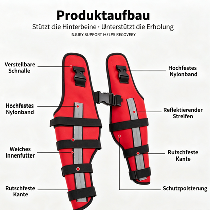 Hunde Kniebandage Doppelorthese – Stützschiene für beide Beine zur Rehabilitation