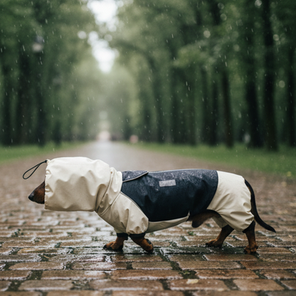 Maßgefertigter 4-Bein Regenmantel & Outdoorjacke — Für jedes Haustier