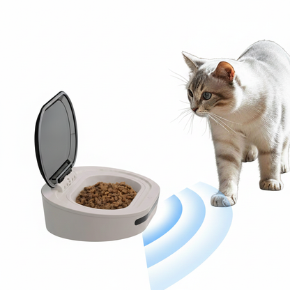 Katzennapf mit Sensor-Deckel – Insekten- & Staubschutz, USB oder Batterie, für Katzen & Hunde