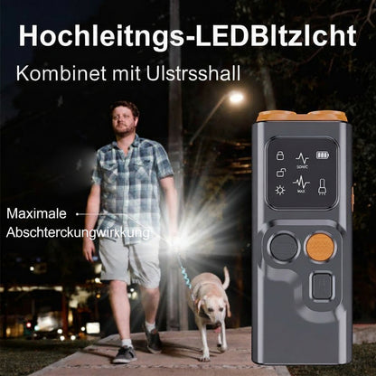 Hundeabschreckung Ultraschall – 3-in-1 Schutzgerät mit LED, USB-C aufladbar