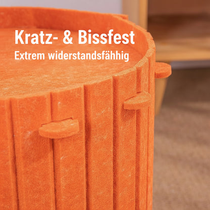Katzenhöhle Karotten-Design Gemütliches Katzenbett aus Filz.