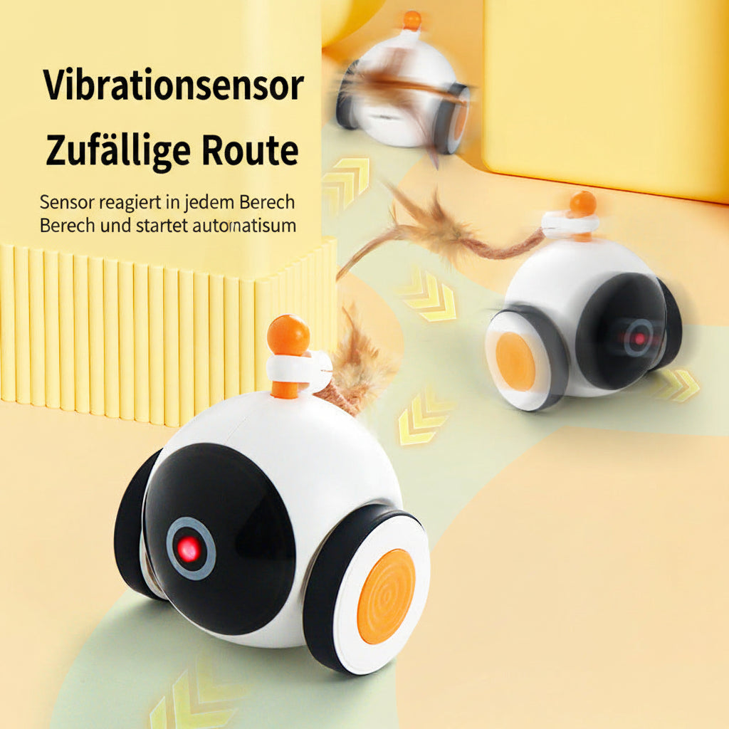 360° Automatischer Katzenspielball – Vibrationssensor & ABS-Qualität