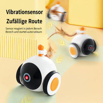 360° Automatischer Katzenspielball – Vibrationssensor & ABS-Qualität