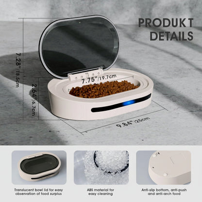 Katzennapf mit Sensor-Deckel – Insekten- & Staubschutz, USB oder Batterie, für Katzen & Hunde