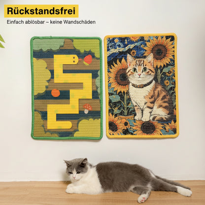 Katzen Kratzbrett Kratzwand – 6 Designs aus Sisal | Wandmontage.