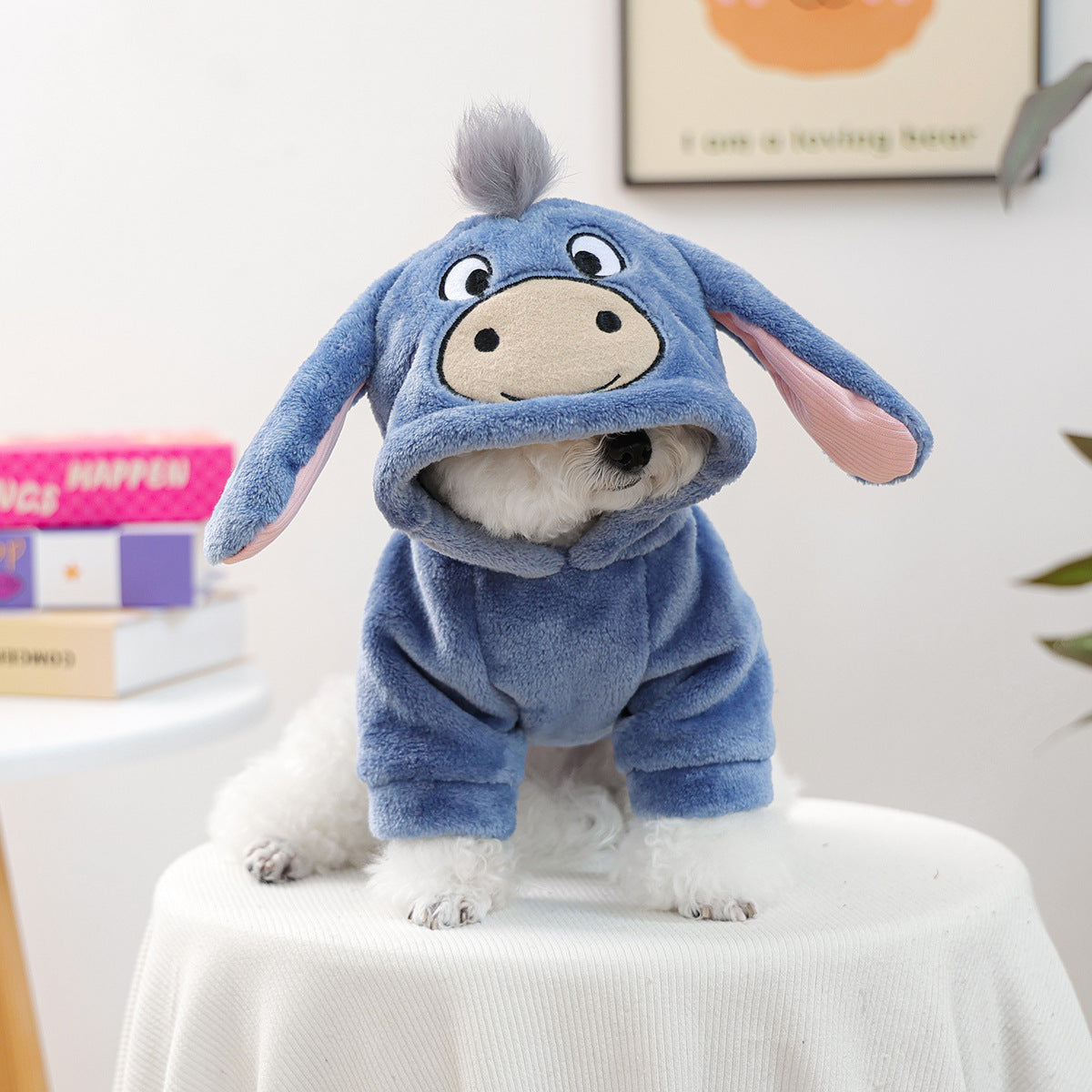 Dackel Hoodie Wintermantel | Flanell Fleece mit Kapuze fuer kleine Hunde