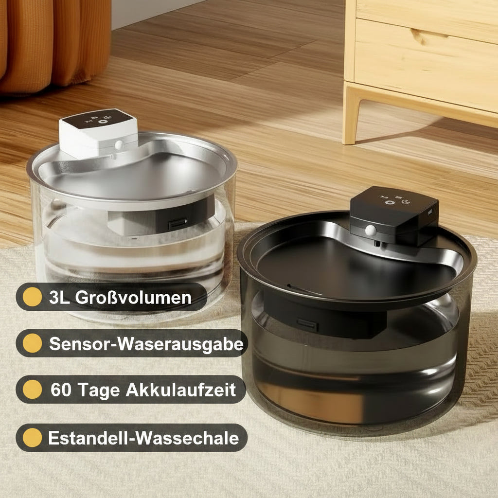 Katzenbrunnen Automatisch mit UV-Sterilisation 3L Wasserbrunnen für Katzen.
