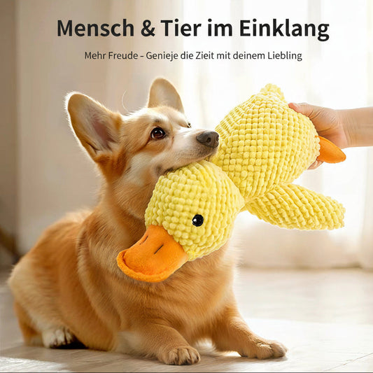 Quietschendes Plüsch-Entenspielzeug für Hunde – Beißring & Schlafkumpel | 3 Größen