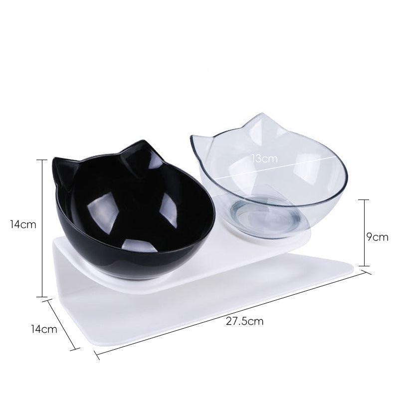 Katzennapf Doppelnapf Set – Futternapf Katze mit Katzenkopf-Design.