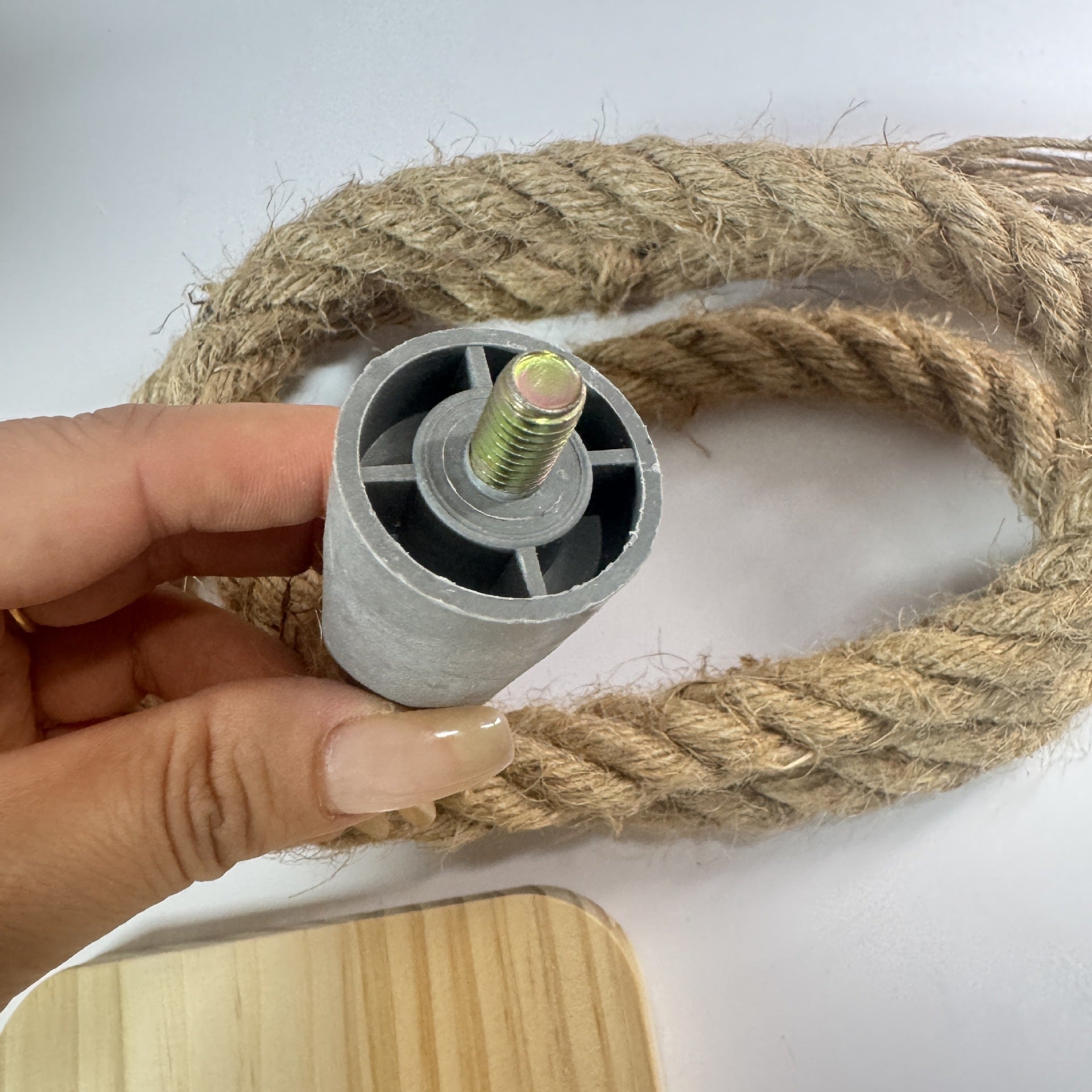 Katzentreppe Kletterseil für die Wand – 150 cm Hanfseil 18 mm.