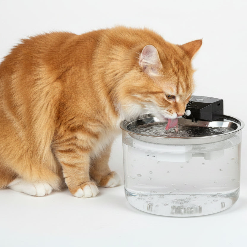 Katzenbrunnen Automatisch mit UV-Sterilisation 3L Wasserbrunnen für Katzen.