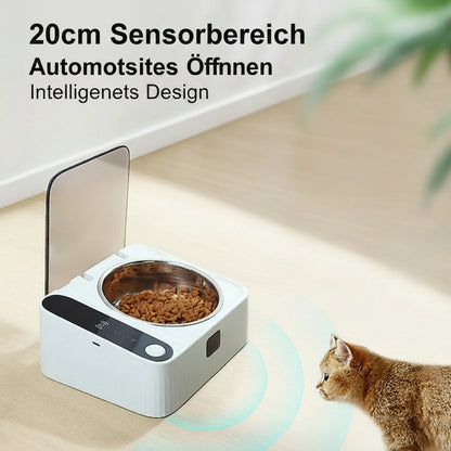 Katzennapf & Hundenapf mit Sensor-Deckel | Edelstahl Tiernapf.