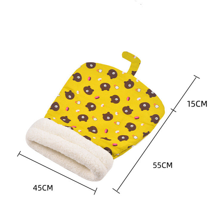Katzenschlafsack – Warmer Schlafsack für Katzen mit Plüschfutter.