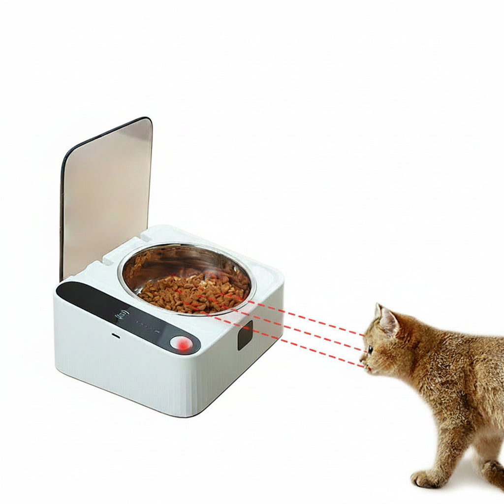 Katzennapf & Hundenapf mit Sensor-Deckel | Edelstahl Tiernapf.