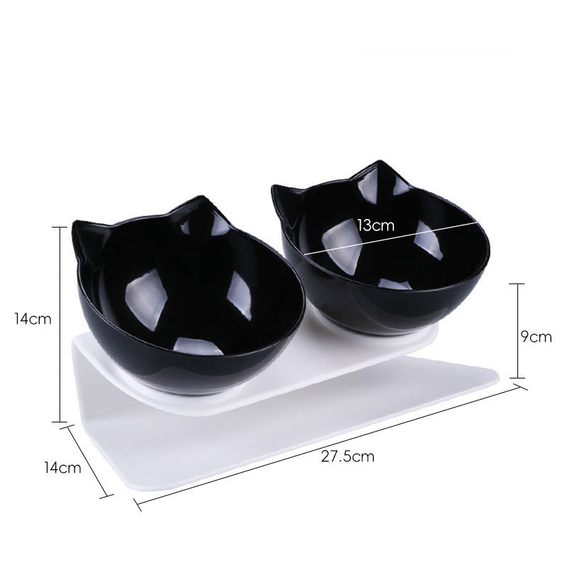 Katzennapf Doppelnapf Set – Futternapf Katze mit Katzenkopf-Design.