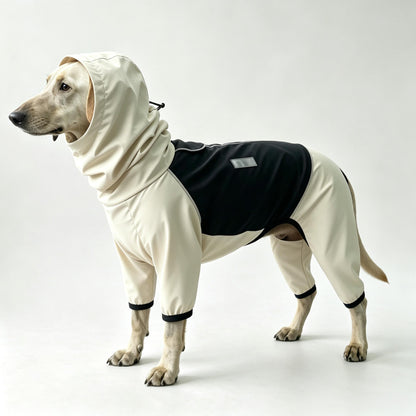 Labrador Regenmantel 4-Bein — Maßgefertigter Regenoverall für Labrador & Golden Retriever | Kitipcoo