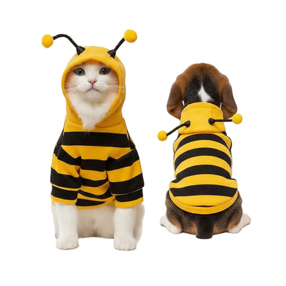 Bienen Kostüm Hund Katze Kapuzenpullover Haustierbekleidung.