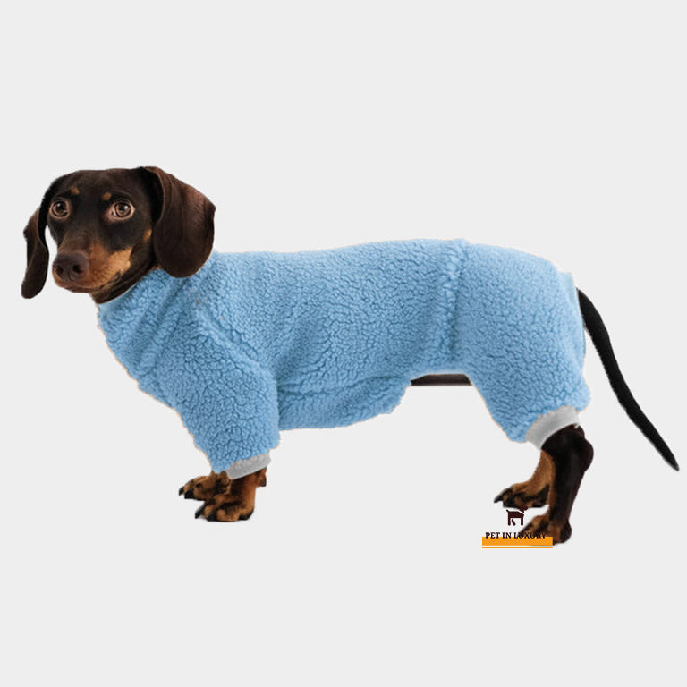 Dackel Overall Maßanfertigung | Stretch-Fleece 4 Beine | Alle Hunderassen